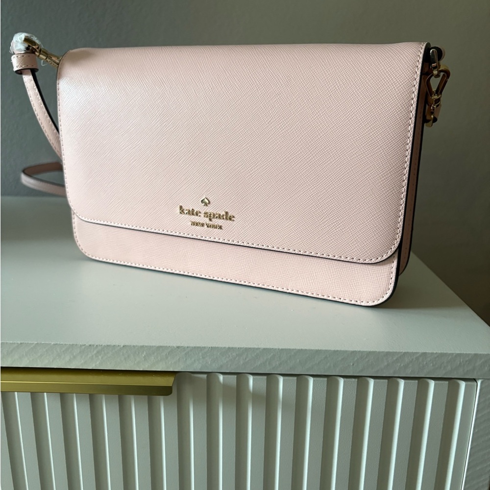 Kate Spade Pink Crossbody Bag with Flap Closure